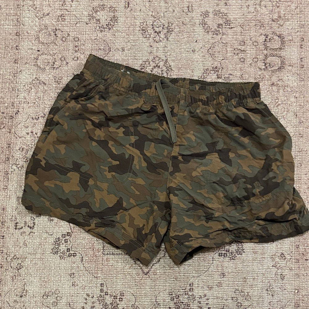 Columbia Camo Athletic Shorts - Green and Brown